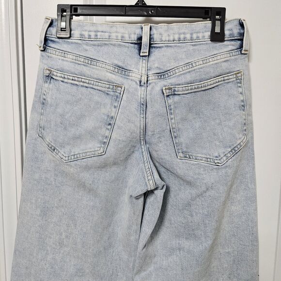 Gap Jeans Women's 2P (29x23.5) Hi-Rise Stride Ankle Blue Wide Leg Light Wash GUC - Picture 6 of 7